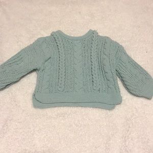 NWOT- Bubble Sleeved Cable-Knit Sweater
